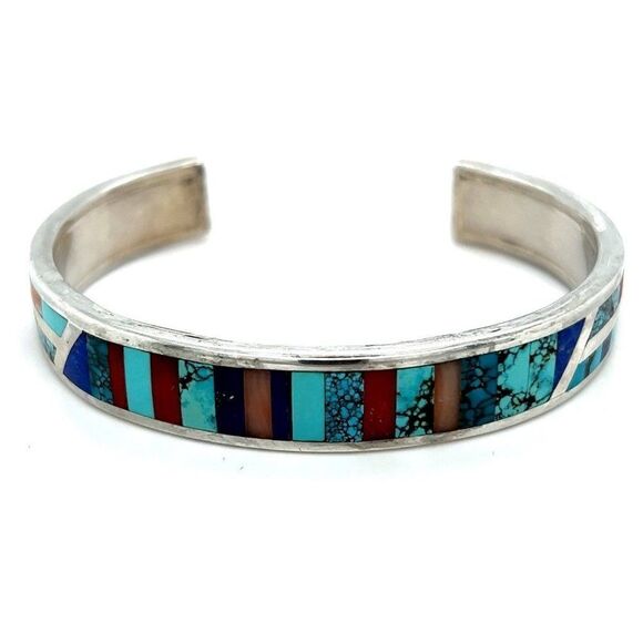 Robin Banteah Silver Mosaic Cuff - Picture 1 of 8